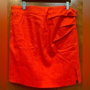 MNG Red drape waist mini skirt
